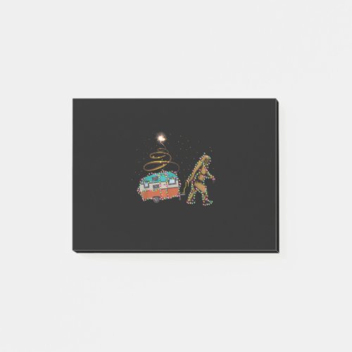 Funny Camping Bigfoot Light Christmas Tree Gifts X Post_it Notes