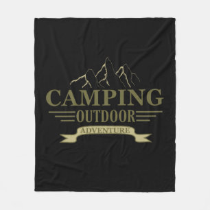 Funny camping camper sayings for campers fleece blanket