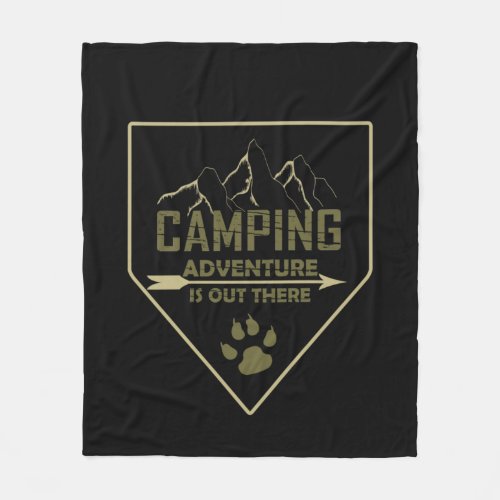 Funny camping camper sayings for campers fleece blanket