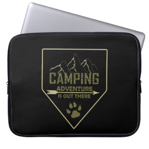Funny camping camper sayings for campers laptop sleeve