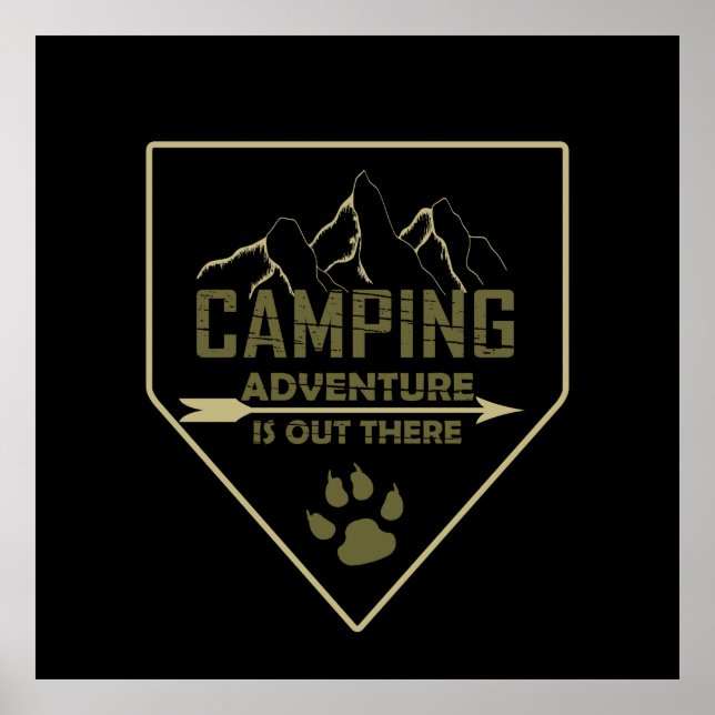 Funny camping camper sayings for campers poster (Front)