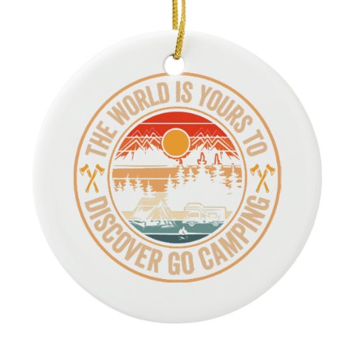 Funny Camping Campfire Smores Quote Ceramic Ornament