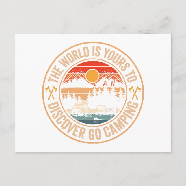 Funny Camping Campfire Smores Quote Postcard (Front)