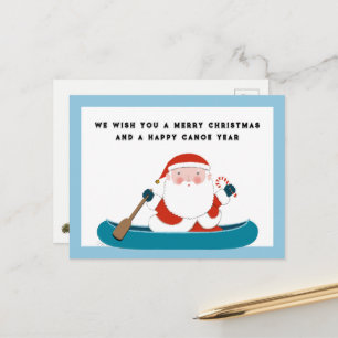 Funny Camping Christmas Holiday Postcard