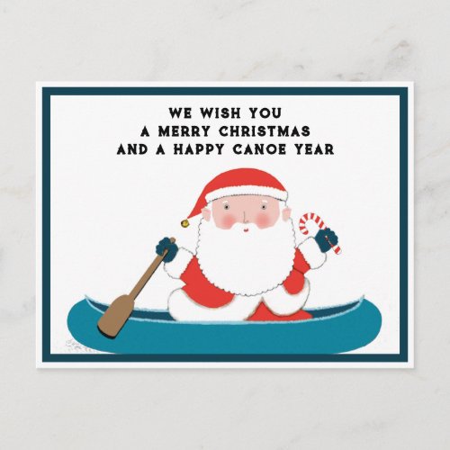 Funny Camping Christmas Holiday Postcard