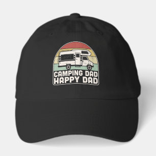Funny camping Dad word art  Hat
