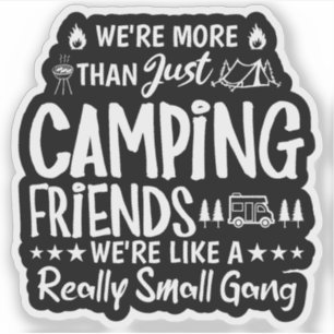 Funny Camping Friends Small Gang Gift Sticker