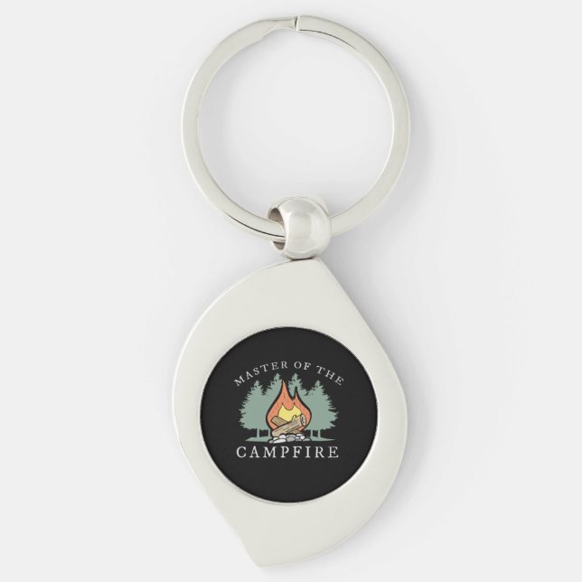Funny Camping Gift Keychain (Front)