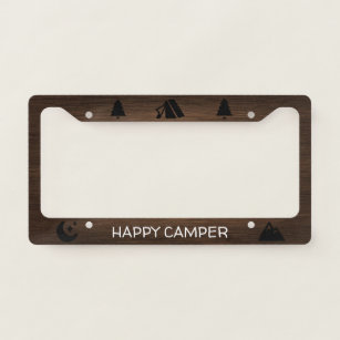 Funny Camping Hiking Custom Text License Plate Frame