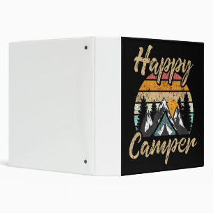 Funny Camping Hiking Lover Present Happy Camper 3 Ring Binder