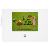 Funny Camping Hotdog Card (Back Horizontal)