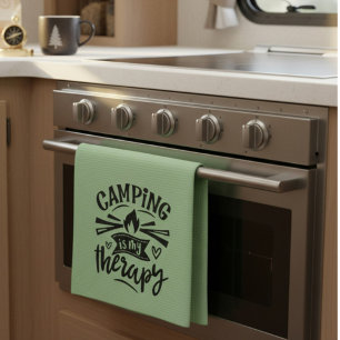 Funny Camping Kitchen Décor  Towel