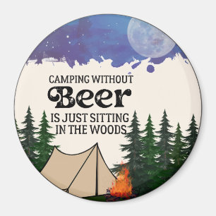 Funny Camping Magnet