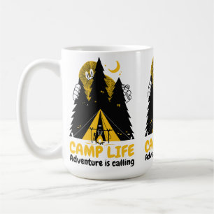 Funny Camping Monster – Camp Life Adventure Coffee Mug