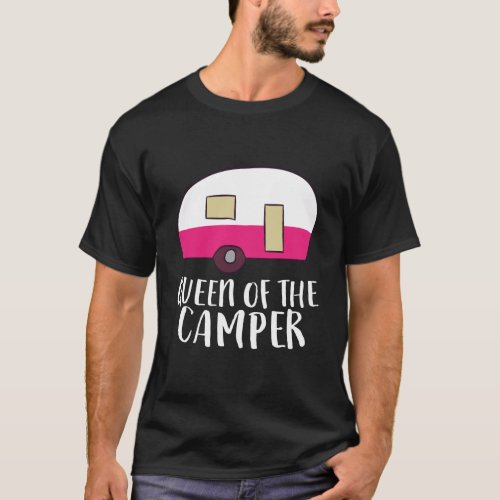 Funny Camping Queen Of The Camper Rv Camper Mom Ca T_Shirt