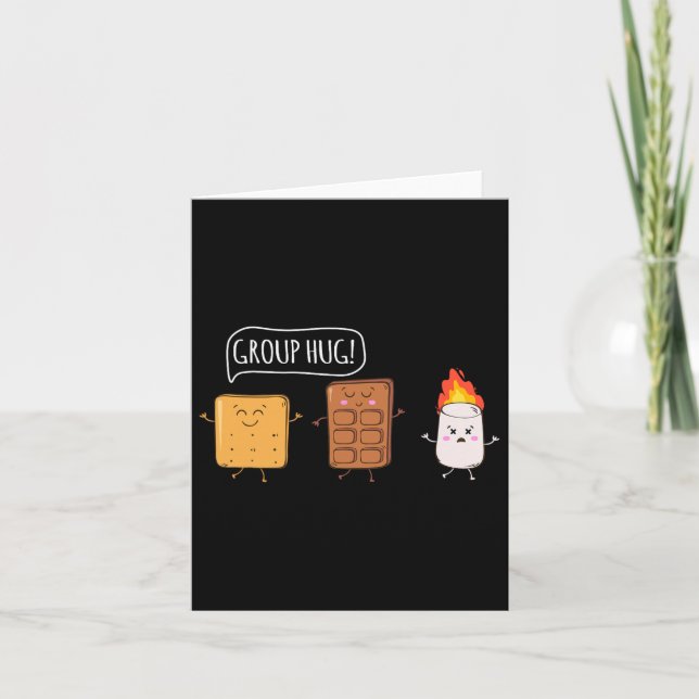 Funny Camping Roasting Bonfire Adventure  Card (Front)