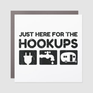 Funny Camping RV Caravan Motorhome Just Here For T Car Magnet