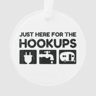 Funny Camping RV Caravan Motorhome Just Here For T Ornament
