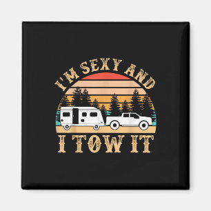 Funny Camping Rv Im Y And I Tow It Rv Camper _1 Magnet