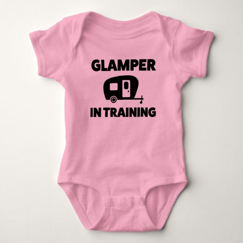Funny Camping RVing Jersey Bodysuit for Baby