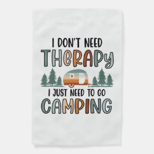 funny camping saying garden flag