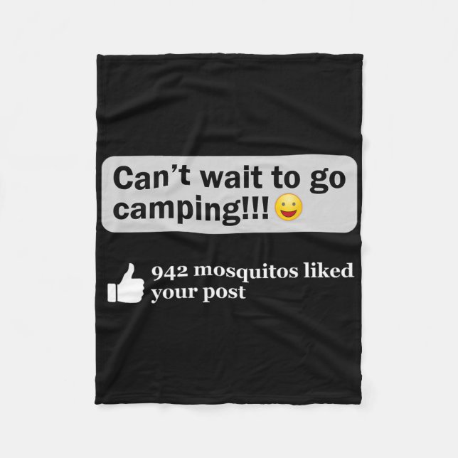 Funny Camping Saying Humor Outdoorsy Joke Camp Gea Fleece Blanket (Front)