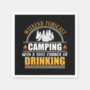 Funny Camping Saying Napkins