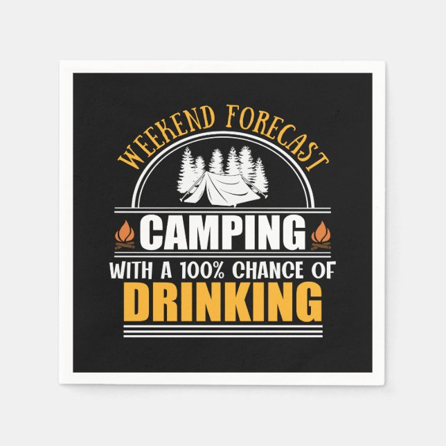 Funny Camping Saying Napkins (Front)