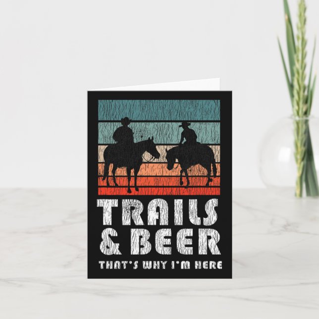 Funny Camping Saying Trail Riding Beer Gift For Ou Card (Front)