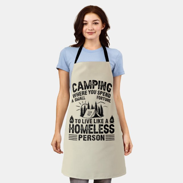 Funny camping sayings apron (Worn)