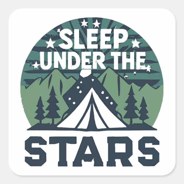  Funny camping sayings Square Sticker (Front)