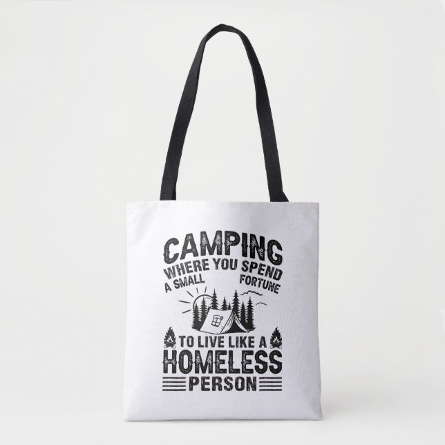 Funny camping sayings tote bag (Front)