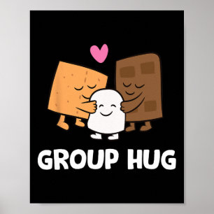 Funny Camping Smores Group Hug Cute S'mores 1 Poster