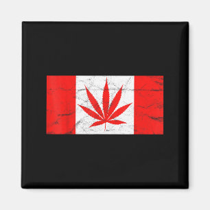 Funny Canada &amp; Weed Leaf! Canadian New Flag Jo Magnet