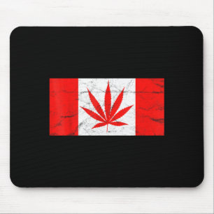Funny Canada &amp; Weed Leaf! Canadian New Flag Jo Mouse Pad