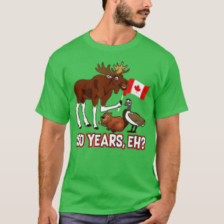 Funny Canada Day 150 Years with Moose Beaver Goos T-Shirt