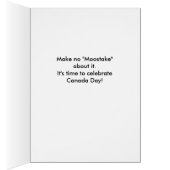 Funny Canada Day for Boss, Moose with Leaf Tiles Cards (Inside (Right))