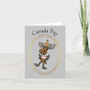 Funny Canada Day Moose Card