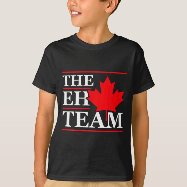 Funny Canada Eh Team Canadian Comedy Sarcasm Map  T-Shirt (Front)