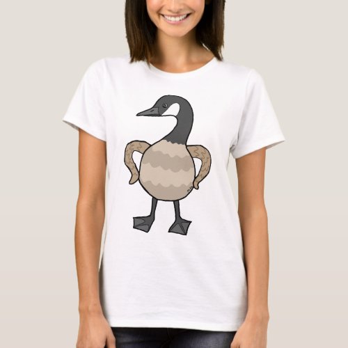 Funny Canada Goose Scary Big Goose Graphic  T_Shirt