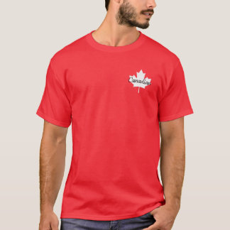 Funny Canada Maple Leaf Flag Canadian Roots Americ T-Shirt
