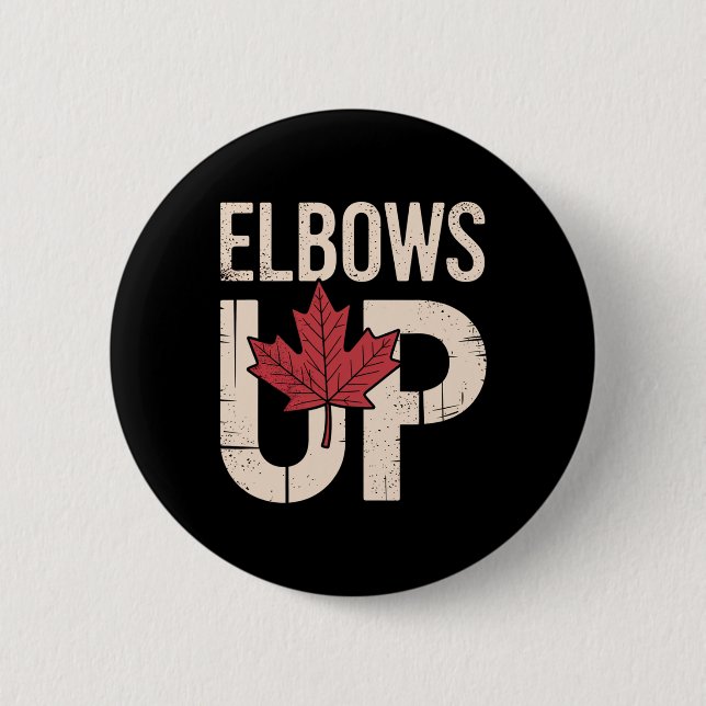 Funny Canada Meme Elbows Up (1)  Button (Front)