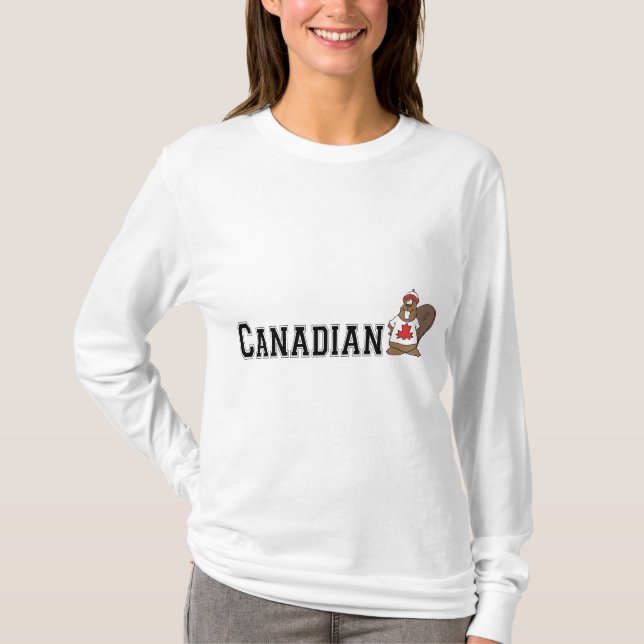 Funny Canadian Beaver T-Shirt (Front)