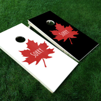 Funny Canadian Canada Day Cornhole Set by freshpaperie at Zazzle