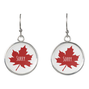 Funny Canadian Canada Day Earrings