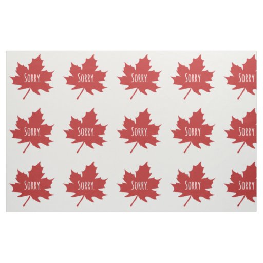 Funny Canadian Canada Day Fabric