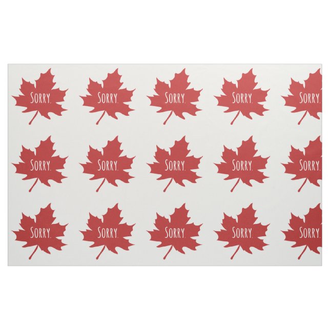 Funny Canadian Canada Day Fabric (Fat Quarter)