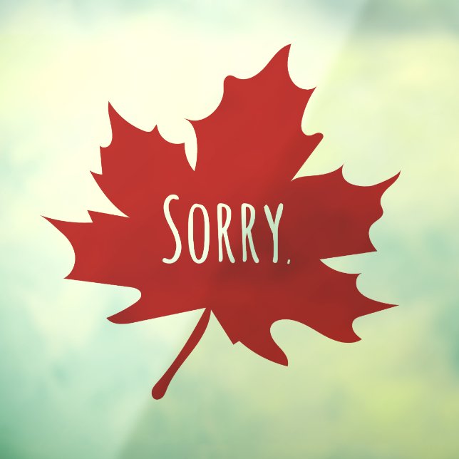 Funny Canadian Canada Day Window Cling (Sheet 3)