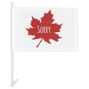 Funny Canadian Car Flag