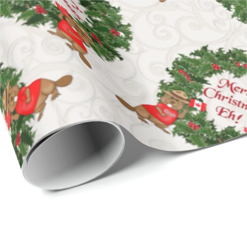 Funny Canadian Christmas Eh 2 Wrapping Paper